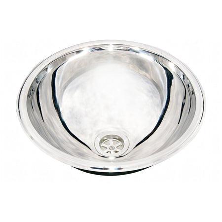 Lavello semisferico in acciaio inox lucidato a specchio
