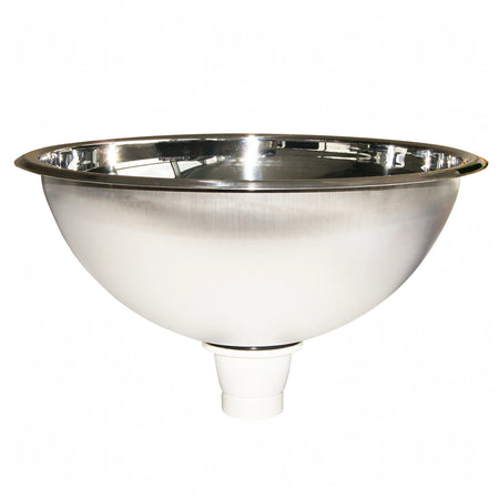 Lavello semisferico inox, dettaglio piletta di scarico