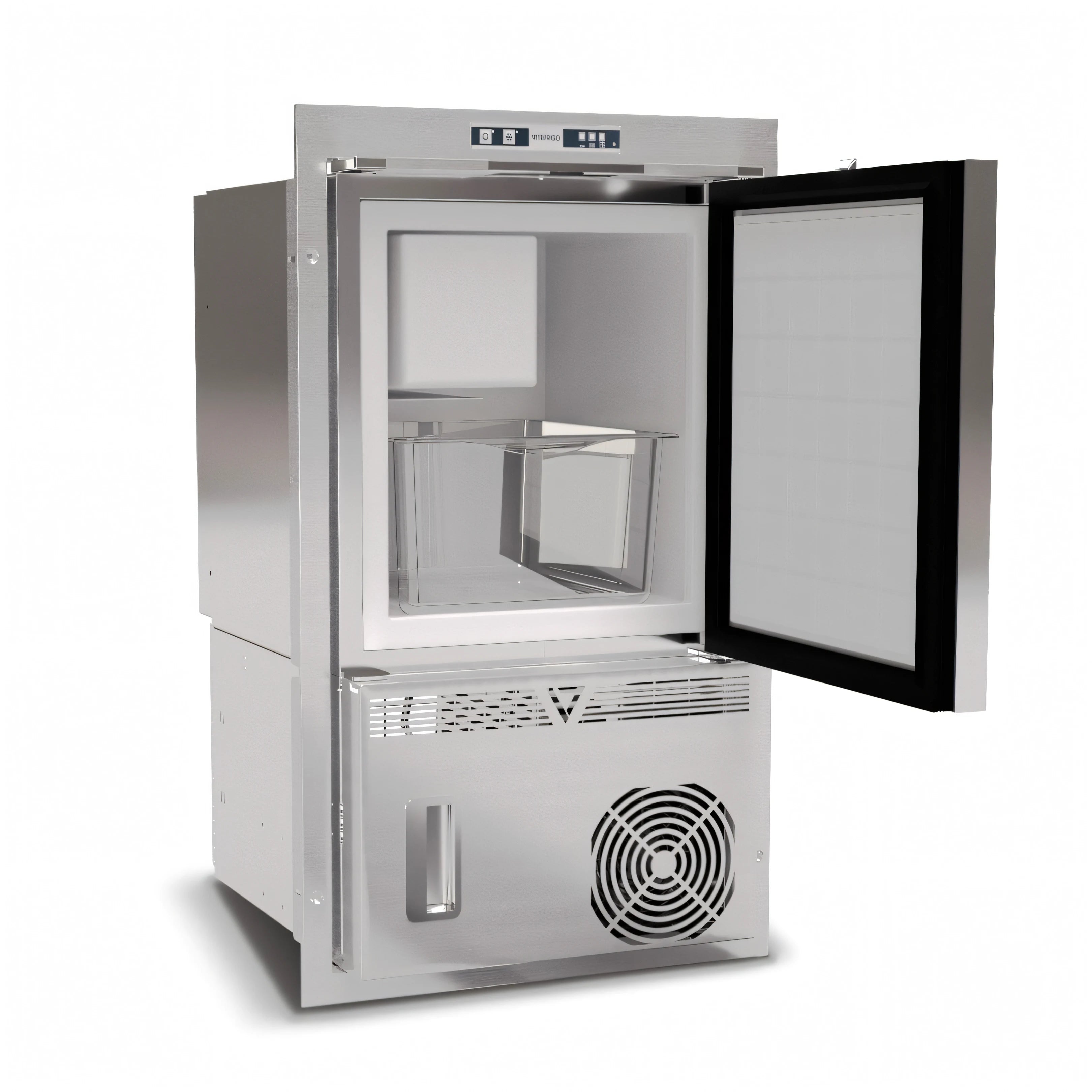 Ice Maker Vitrifrigo Hydro, vano ghiaccio aperto