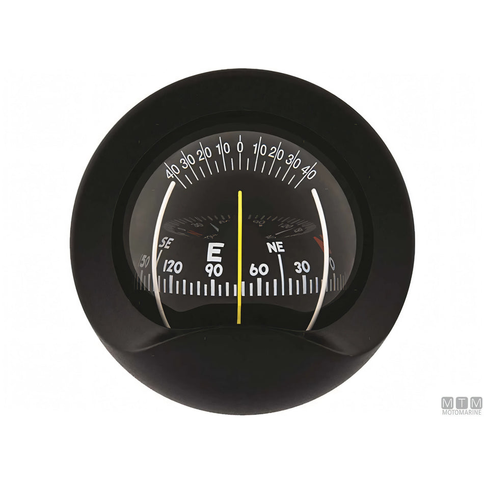 Bussola Autonautic C9 a incasso verticale, rosa 85mm — Nera