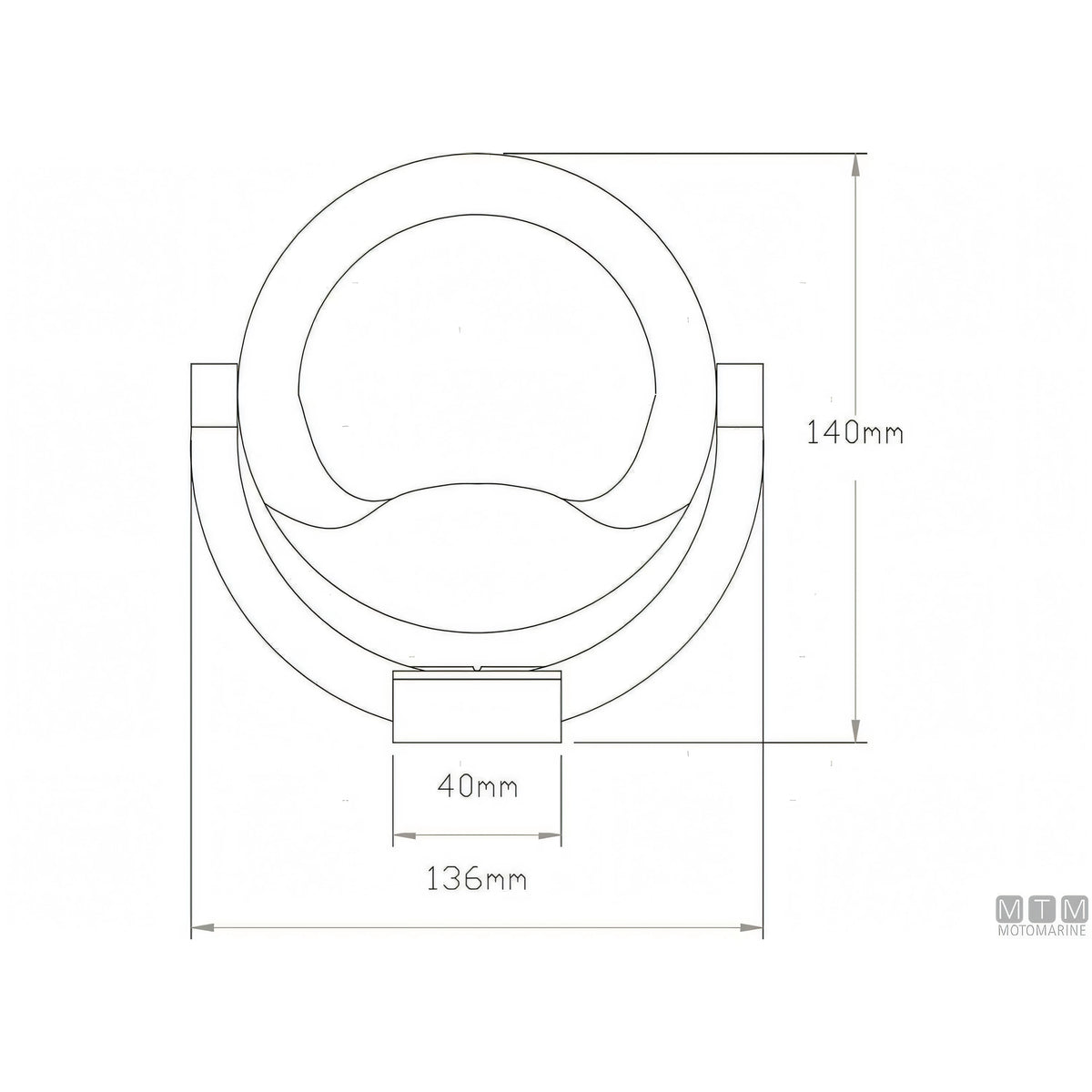 Bussola Autonautic C8 Bracket Nera — C8 Bracket Nera