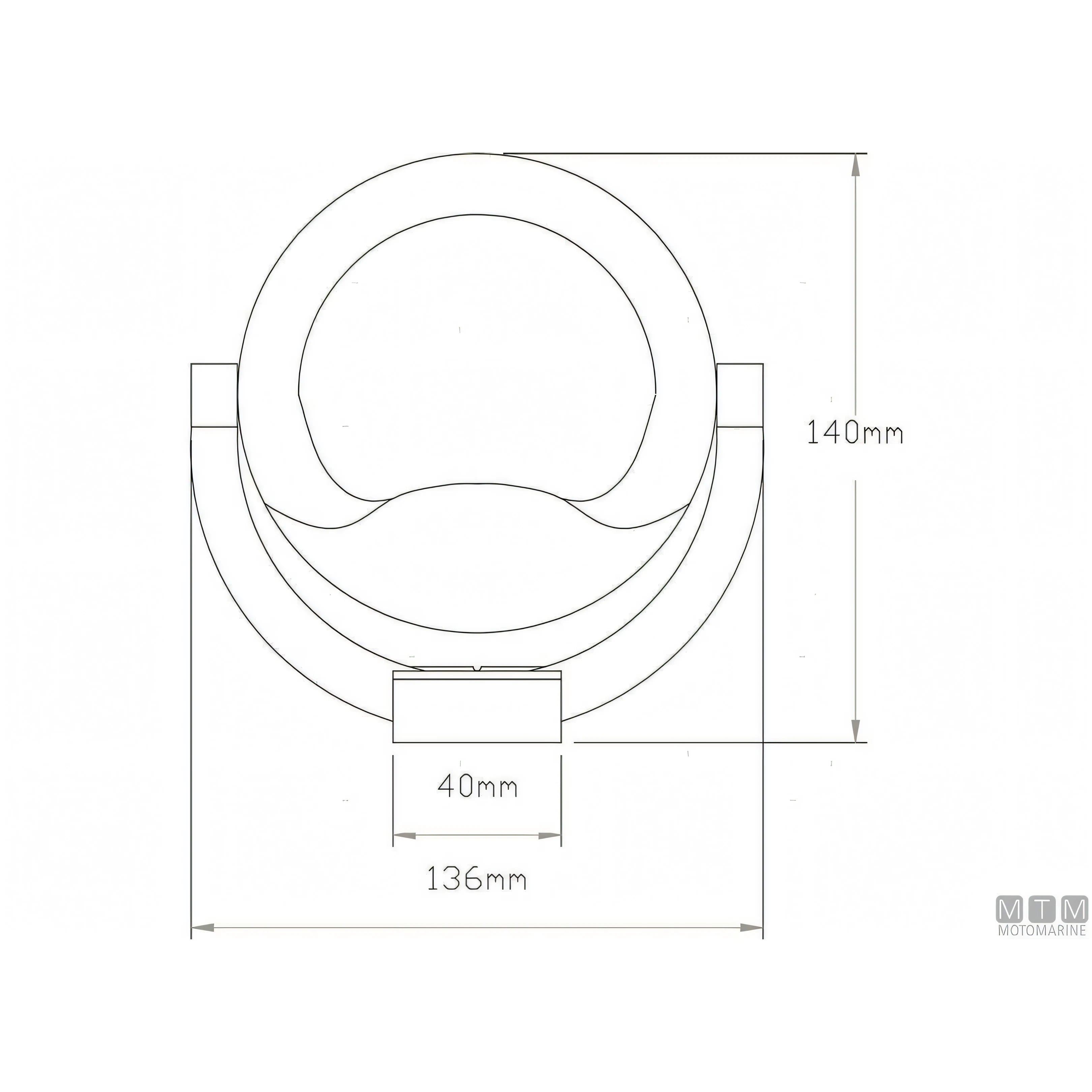 Bussola Autonautic C8 Bracket Nera — C8 Bracket Nera