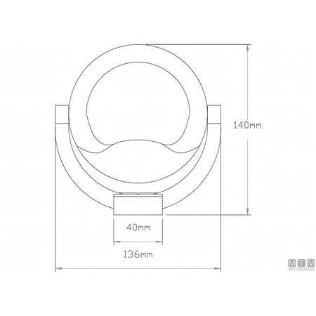 Bussola Autonautic C8 Bracket Nera — C8 Bracket Nera
