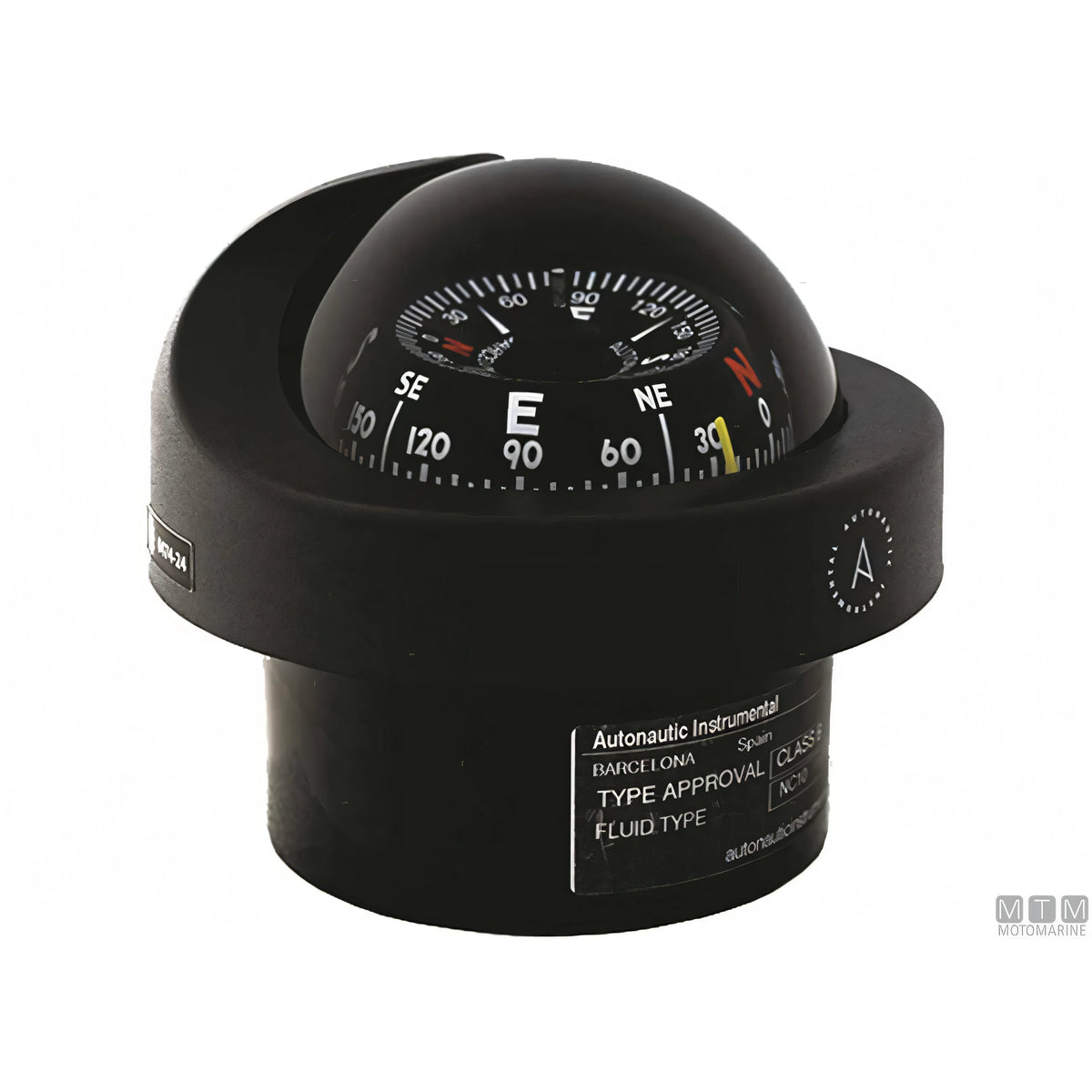 Autonautic bussola C12/110 a incasso — Nera