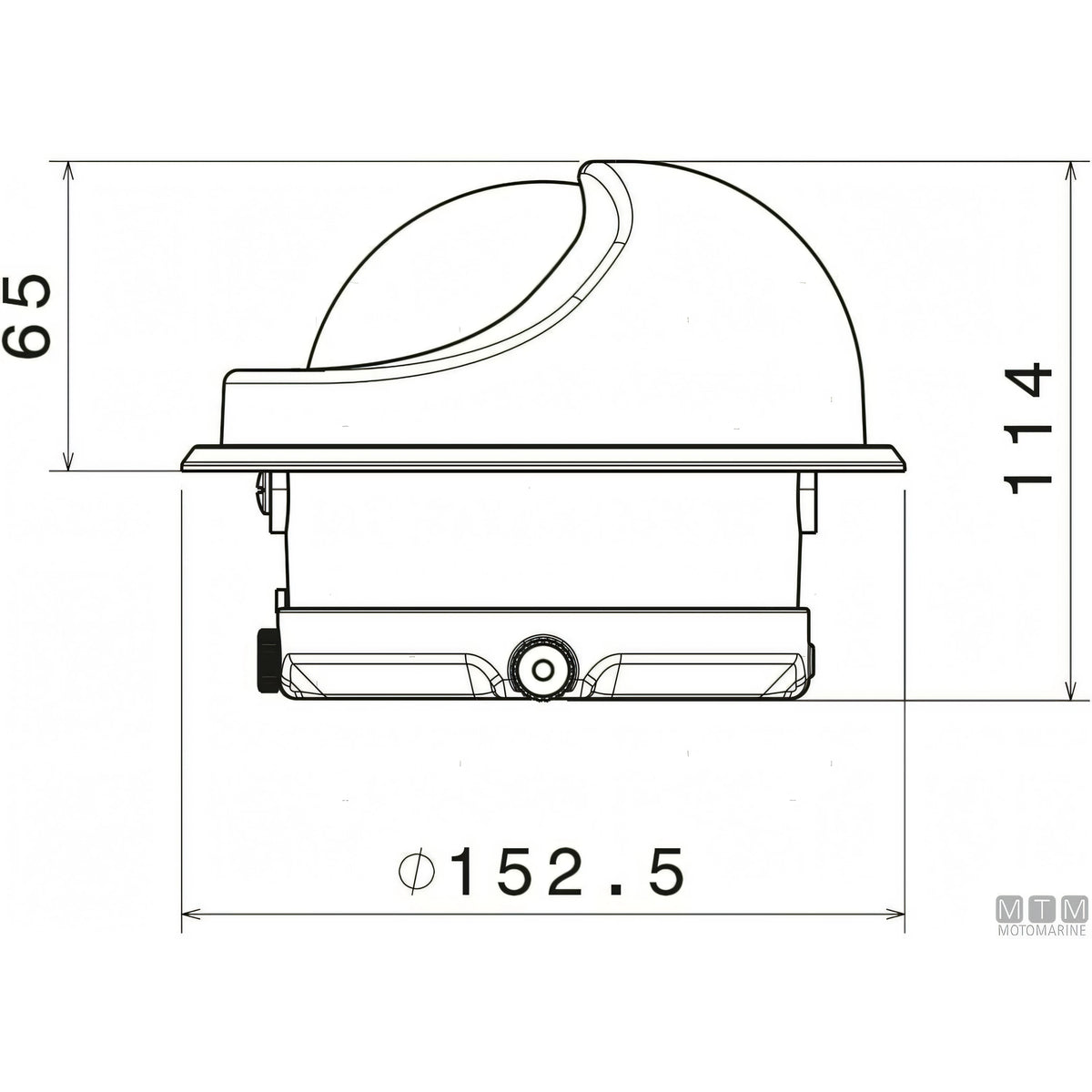 Bussola Autonautic C15/150 rosa 100mm nera — Nera