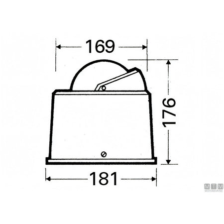 Bussola nautica Riviera White Star BW4 — Nera