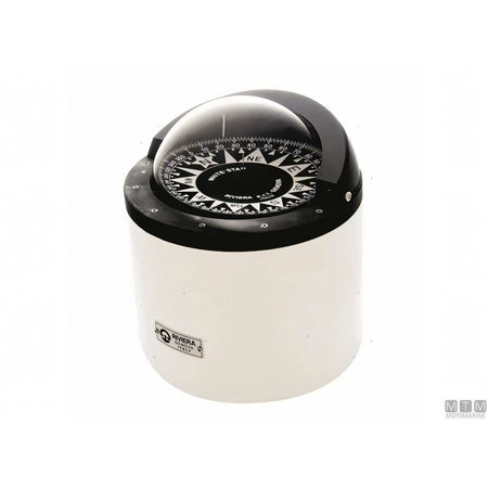Bussola nautica Riviera White Star B6W5 rosa graduata bianca — 5° - Bianca