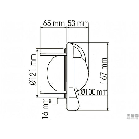 Plastimo Bussola Contest 101 verticale plancia — Nera