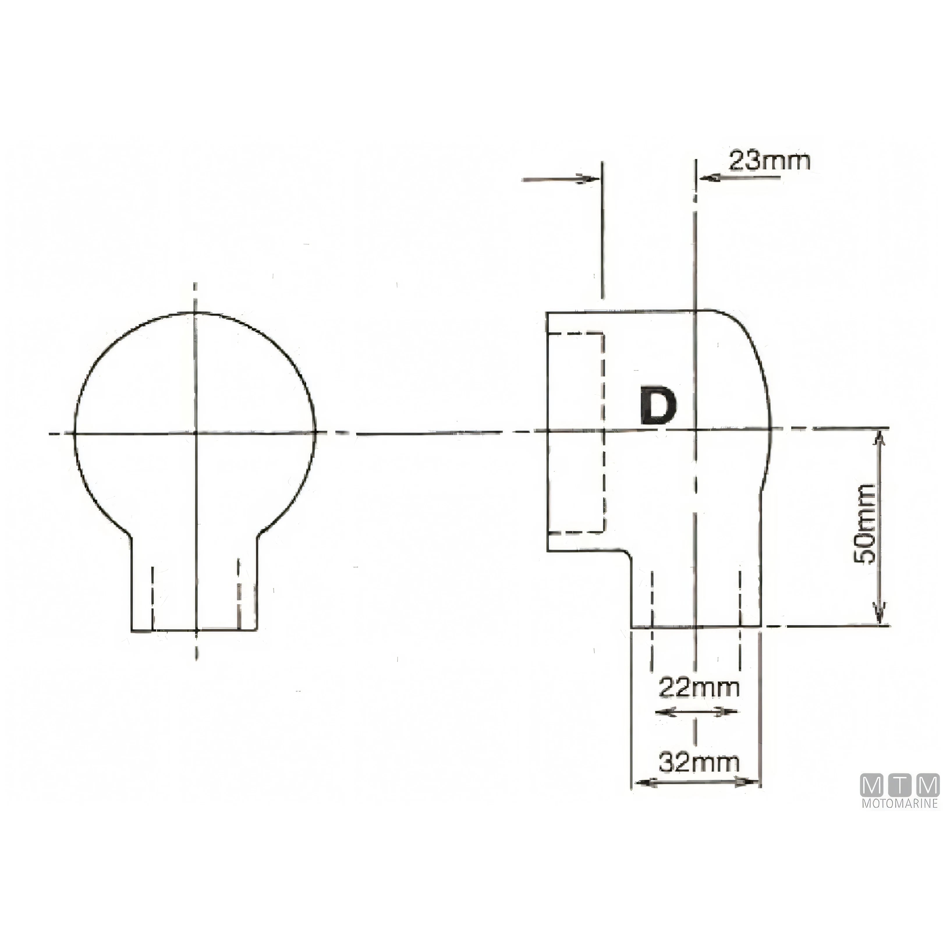 Bowman refrigerante olio DC in lega di Nichel — Manicotto a gomito Ø 22 mm