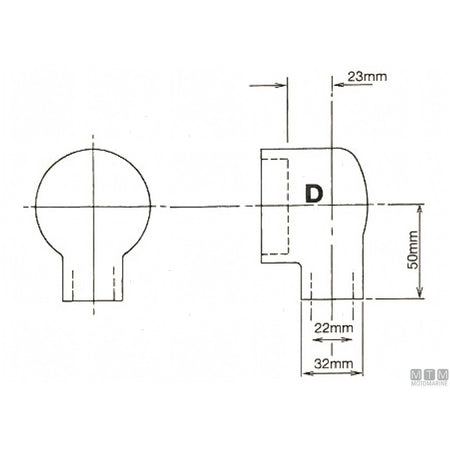 Bowman Manicotto a gomito Ø 22 mm