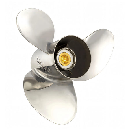 Elica Solas Rubex in acciaio inox a 3 pale, mozzo con inserto scanalato