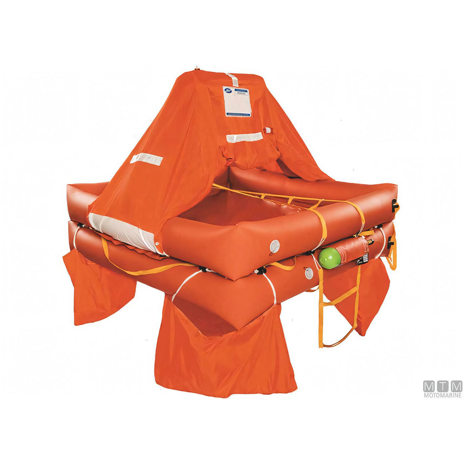 Eurovinil zattera di salvataggio OceanDry 9650 in valigia o container ABS — 4 persone — Valigia