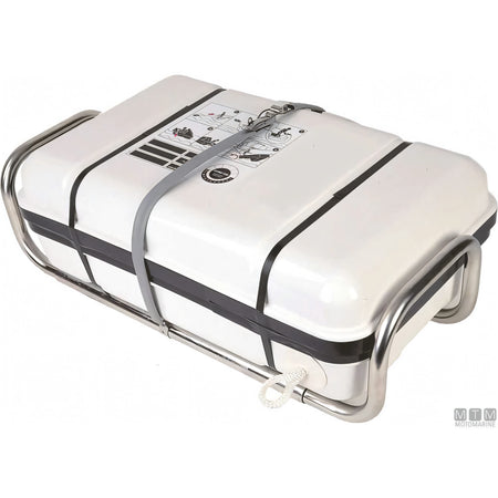 Motomarine sella regolabile inox per zattere di salvataggio — 520 x 750 x H200 mm