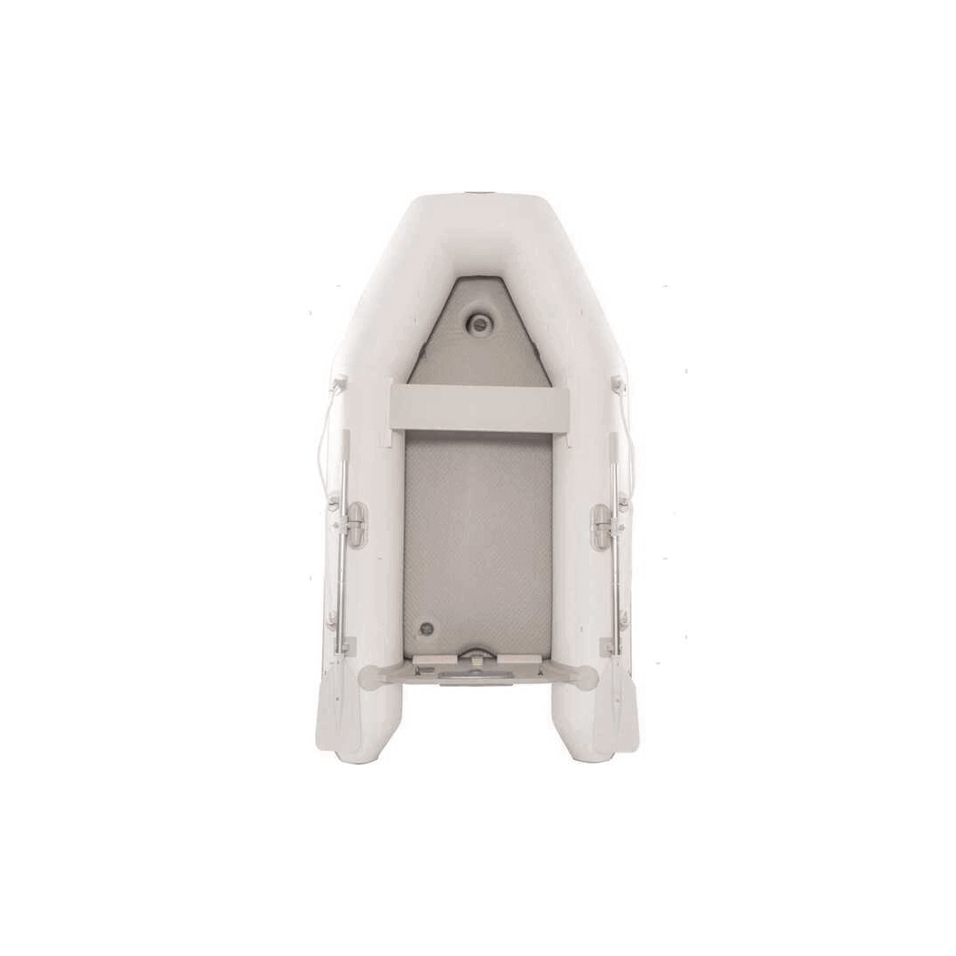 Tender gonfiabile EUROVINIL Plus DropStitch bianco vista dall'alto, chiglia gonfiabile e sedile in PVC | Onautica