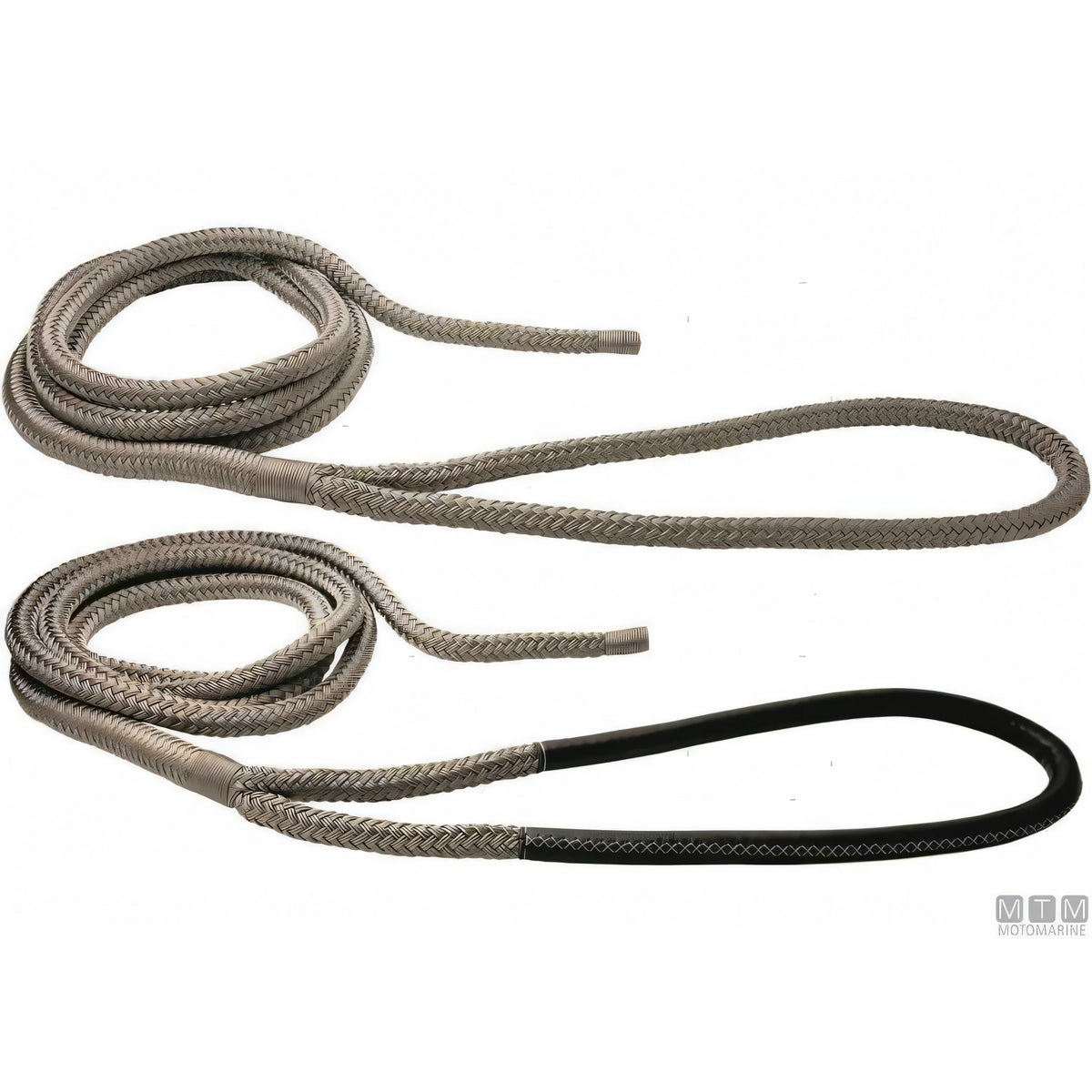 Treccia da Ormeggio Custom in Poliestere HT con Gassa Rinforzata Ø 24 mm — Grigia · Gassa rinforzata · 16 m