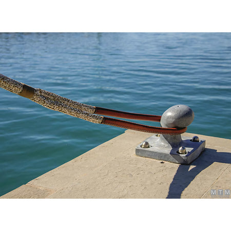 Motomarine Treccia Ormeggio Poliestere HT gassa rinforzata — Classica · Gassa cuoio marrone · 20 m