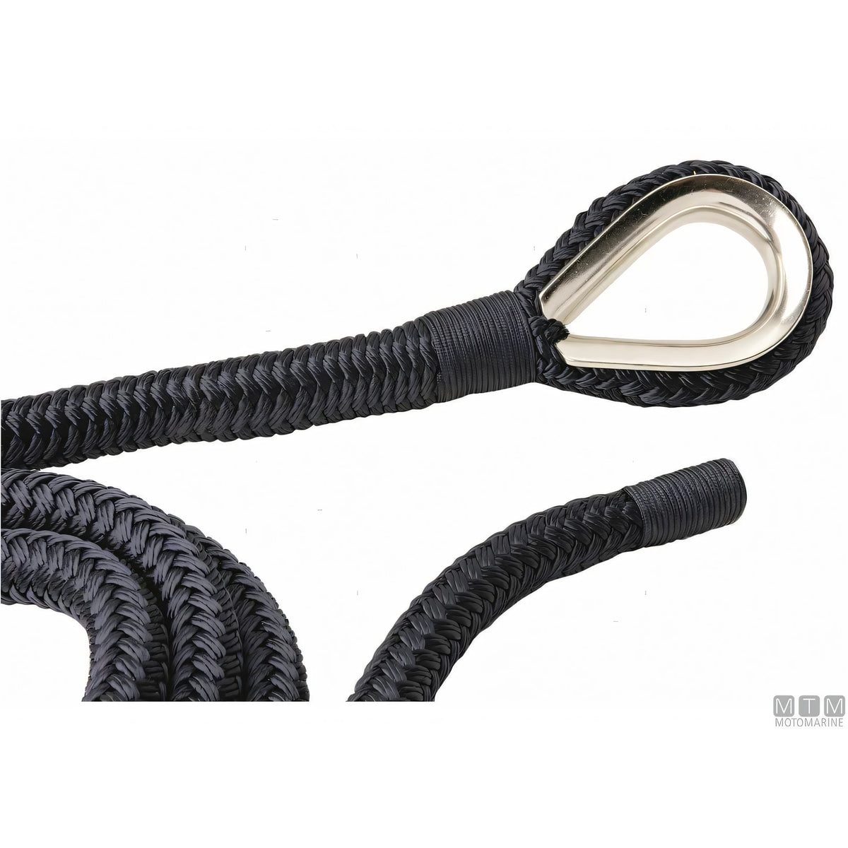 Motomarine treccia ormeggio poliestere alta tenacità con redancia in acciaio inox — vista 5