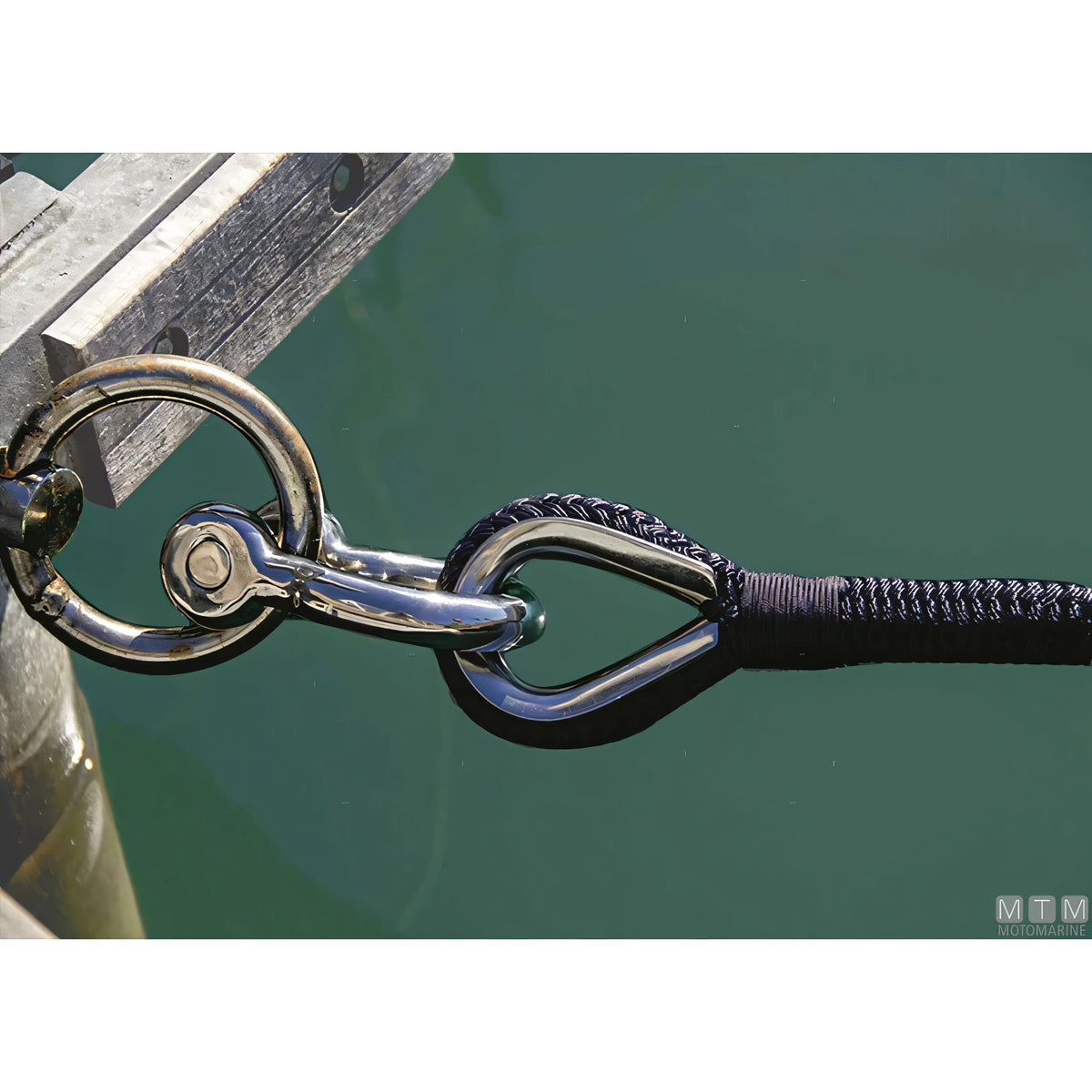 Motomarine treccia ormeggio poliestere alta tenacità con redancia in acciaio inox — vista 6