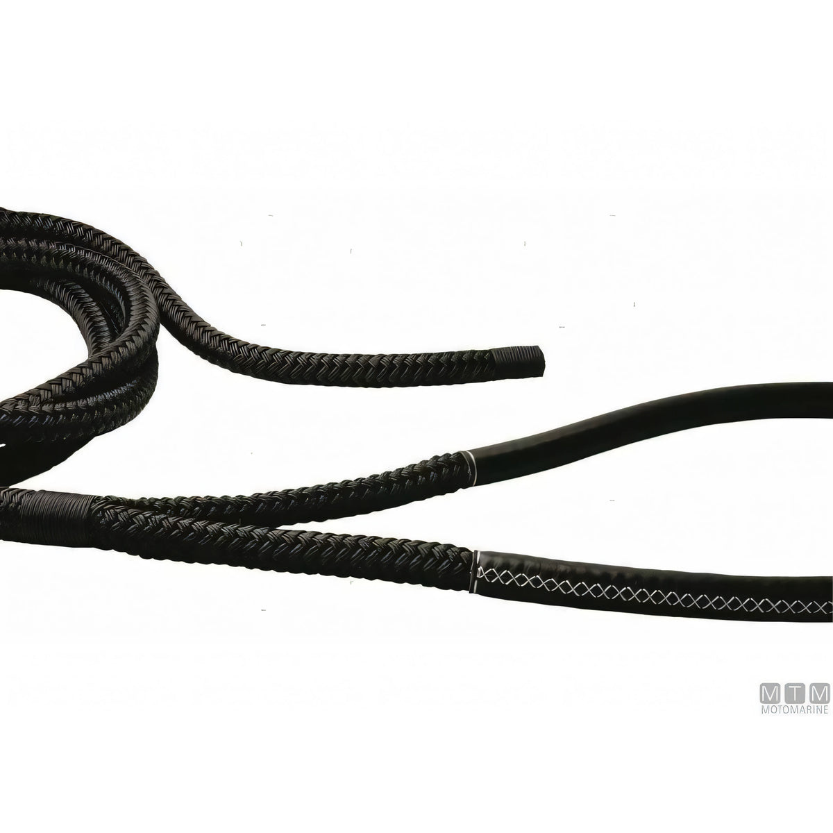 Treccia da Ormeggio Custom in Poliestere HT con Gassa Rinforzata Ø 24 mm — Nera · Gassa rinforzata · 16 m