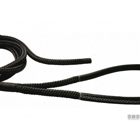 Treccia da Ormeggio Custom in Poliestere HT con Gassa Rinforzata Ø 24 mm — Nera · Gassa rinforzata · 16 m