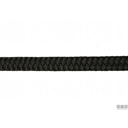 Treccia da Ormeggio Custom in Poliestere HT con Gassa Rinforzata Ø 24 mm — Nera · Gassa rinforzata · 16 m