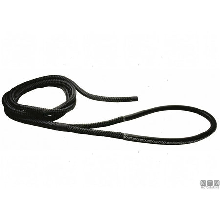 Motomarine Treccia Ormeggio Poliestere HT Ø36mm — Nera · Gassa cuoio nero · 16 m