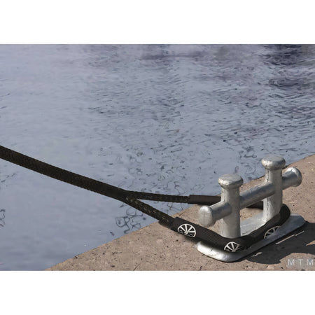 Treccia Liros Handy-Elastic Ø16 mm con Gassa 40 cm — Nera Ø10mm 6m