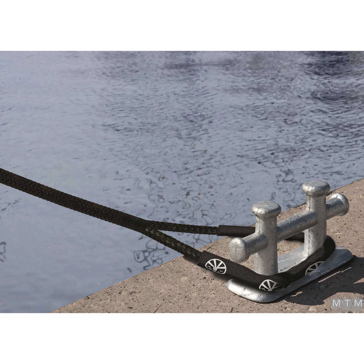 Treccia Liros Handy-Elastic Ø16 mm con Gassa 40 cm — Nera Ø12mm 15m
