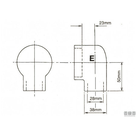 Bowman refrigerante olio DC in lega di Nichel — Manicotto a gomito Ø 28 mm