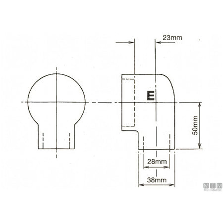 Bowman Manicotto a gomito Ø 28 mm