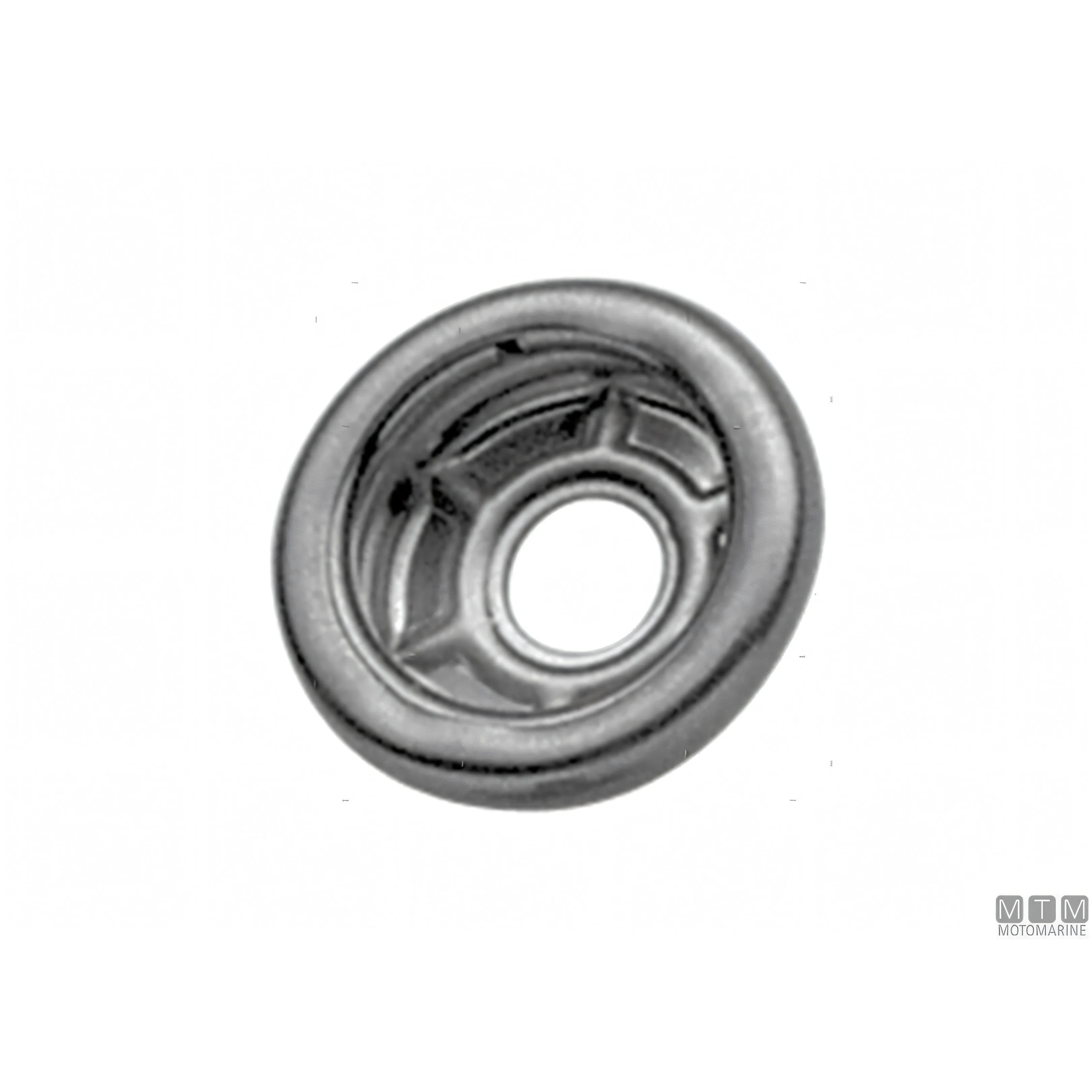 Bottone a pressione in acciaio inox Ø 15 mm — Sotto-testa (B)