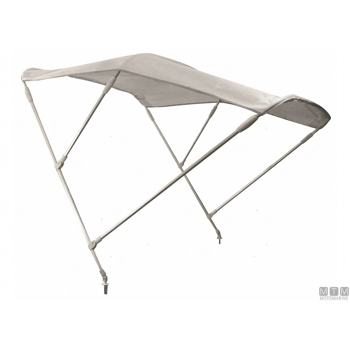 Motomarine capottina tendalino 3 archi inox bianca — 185 cm