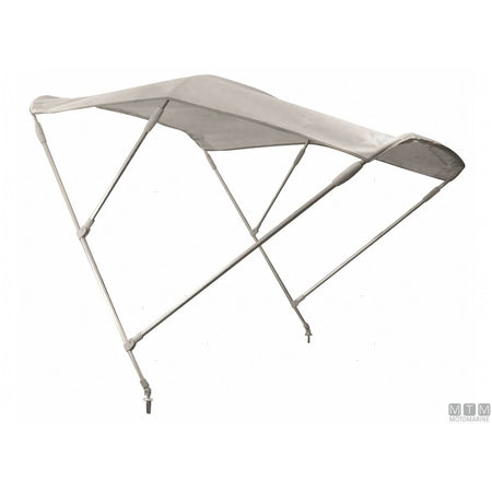 Motomarine capottina tendalino 3 archi inox bianca — 185 cm