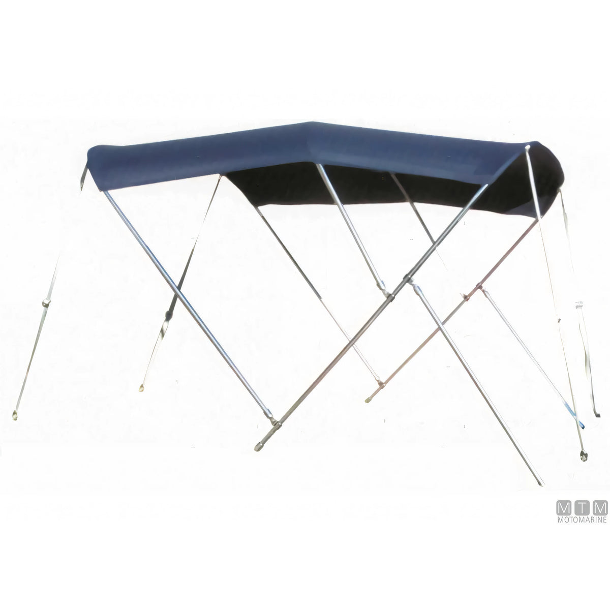 Tessilmare capottina tendalino 3 archi acciaio inox blu — W 170 cm