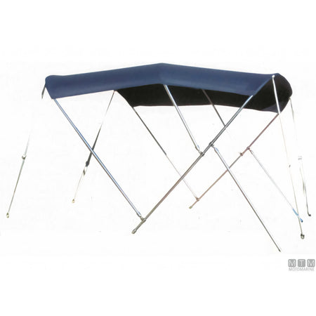 Tessilmare capottina tendalino 3 archi acciaio inox blu — W 170 cm