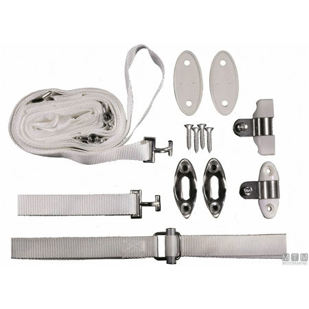 Tessilmare capottina tendalino 3 archi acciaio inox blu — W 170 cm