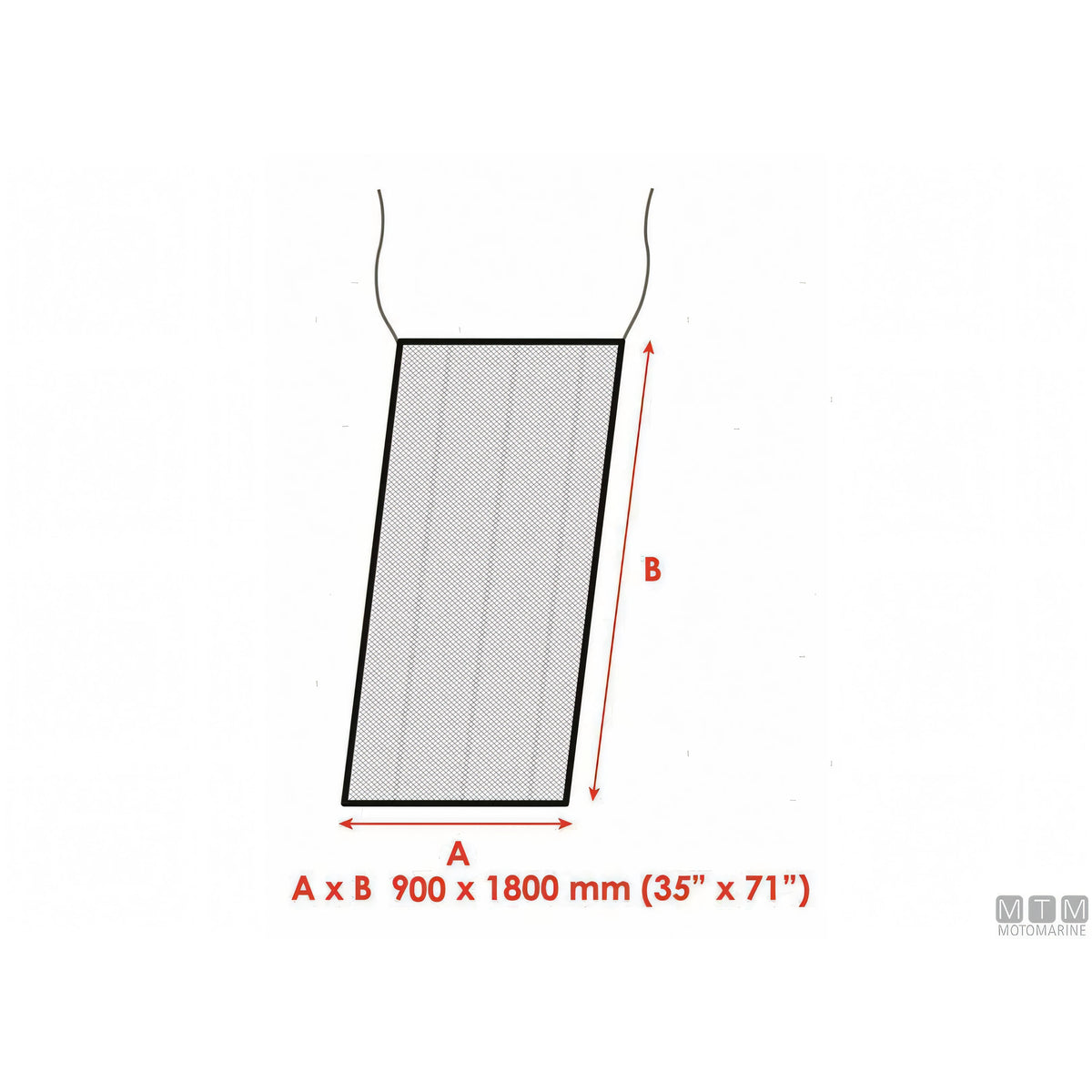 Motomarine zanzariera boccaporto Water Line — 90 x 180 cm