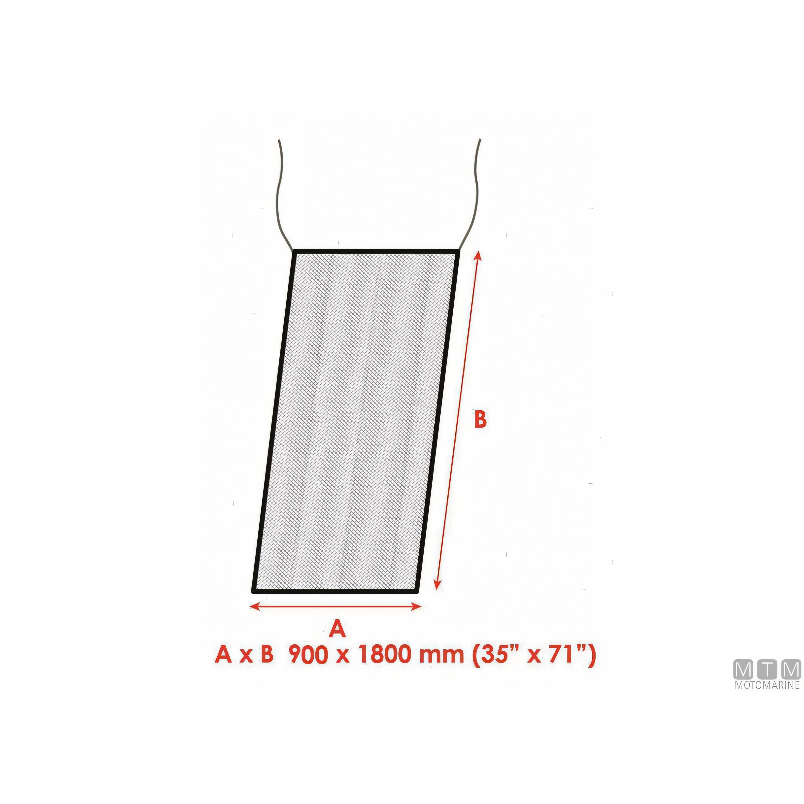 Motomarine zanzariera boccaporto Water Line — 90 x 180 cm