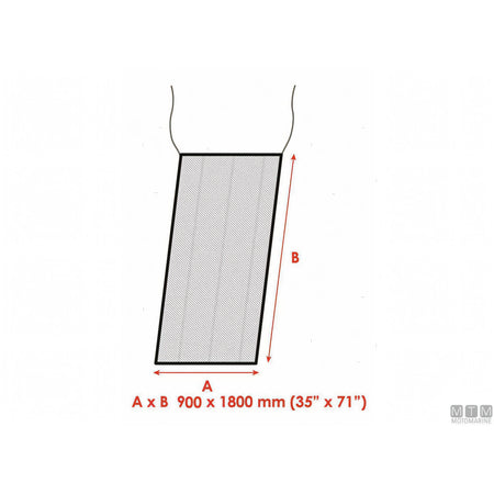Motomarine zanzariera boccaporto Water Line — 90 x 180 cm