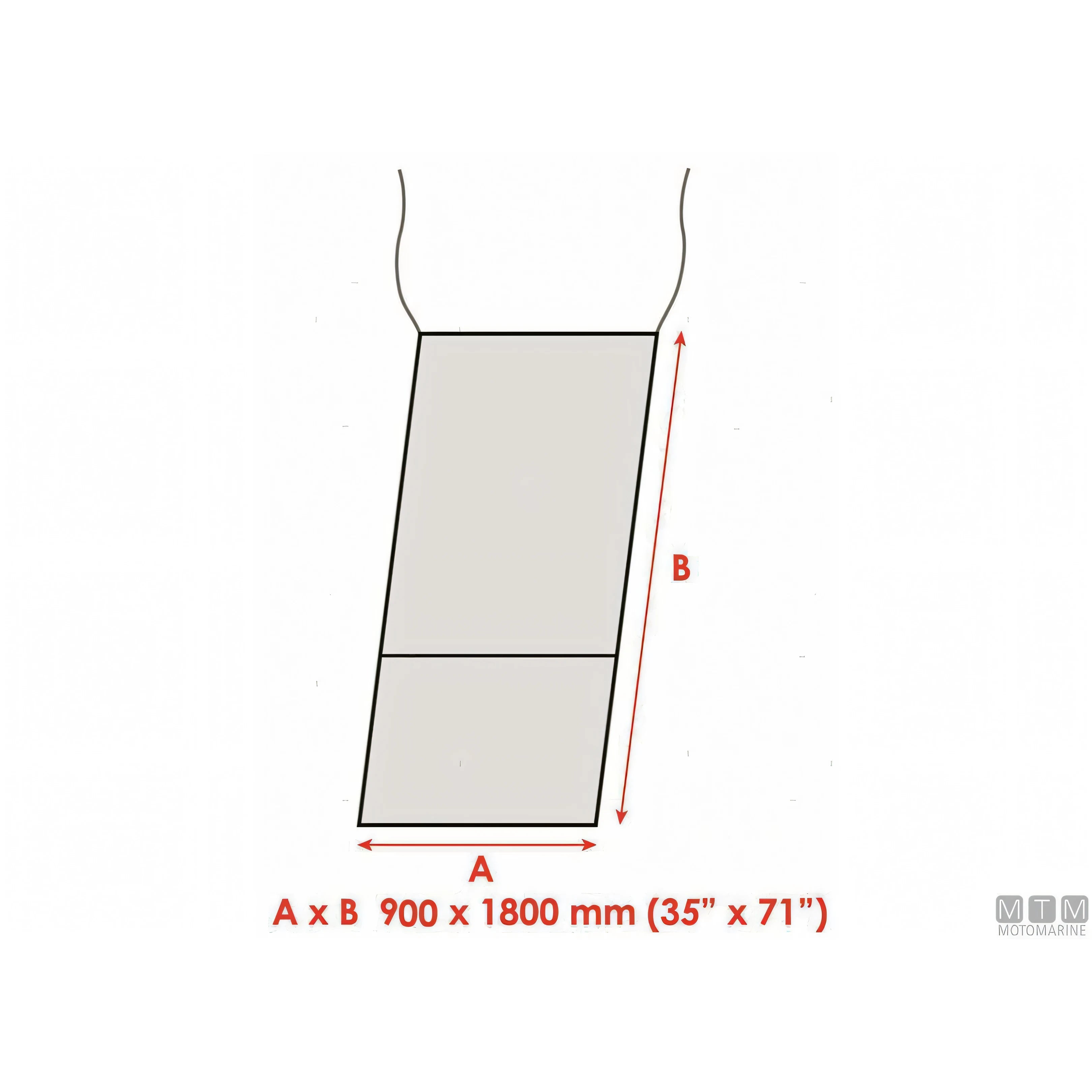 Water Line oscurante boccaporto Companionway — 90 x 180 cm