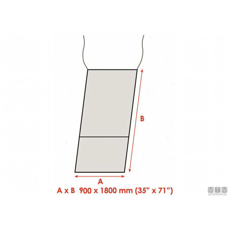 Water Line oscurante boccaporto Companionway — 90 x 180 cm