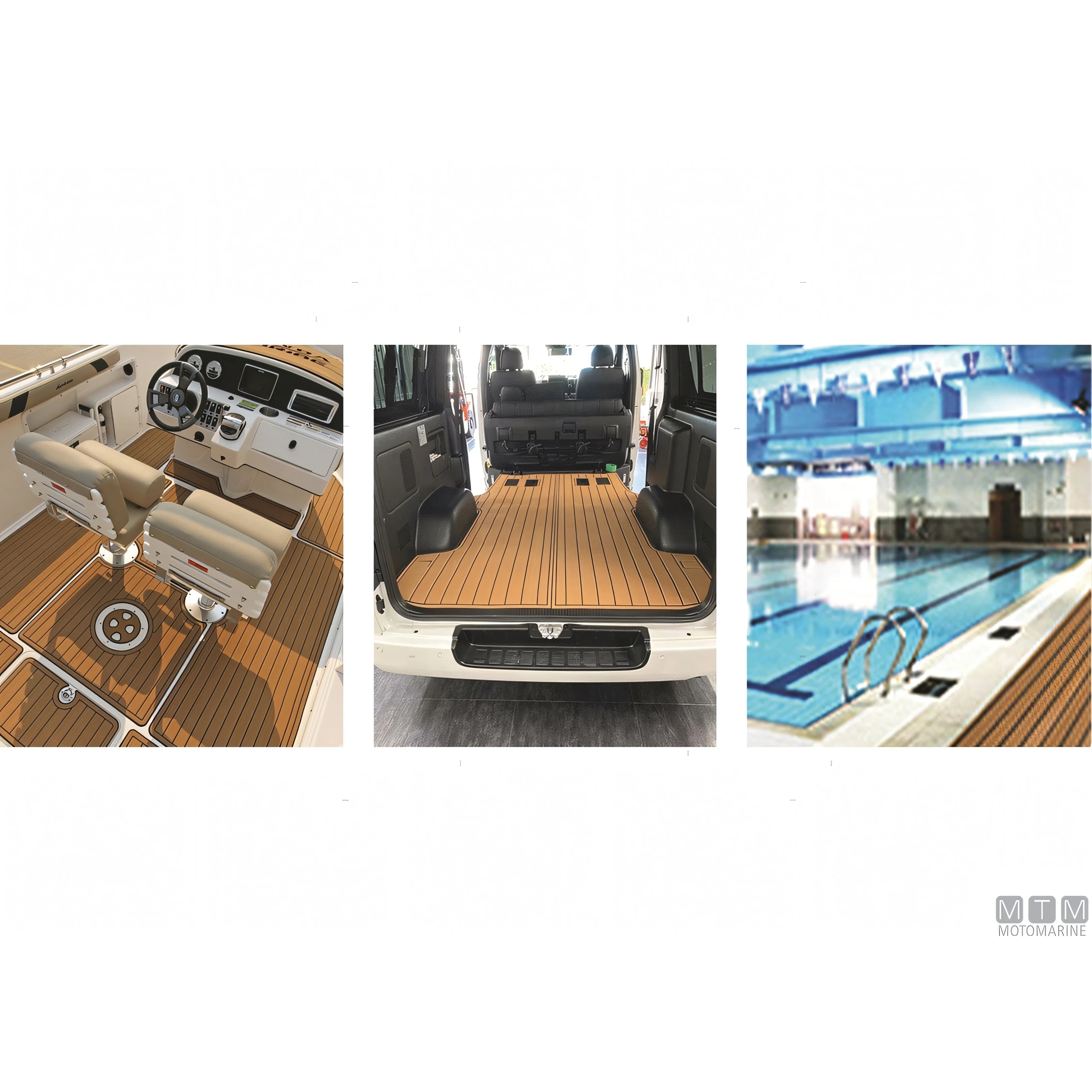 Motomarine rivestimento EVA Deck per pavimentazione nautica — Fresato Teak - Senza adesivo