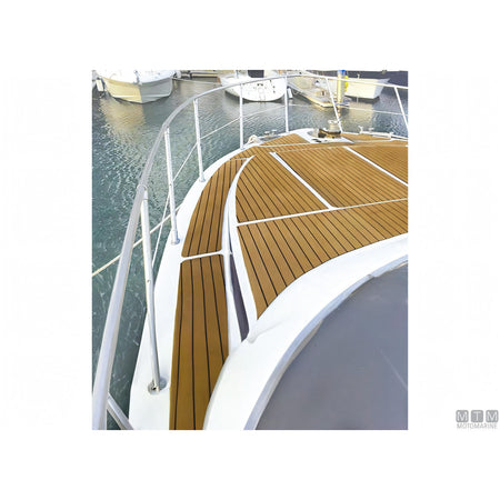 Motomarine rivestimento EVA Deck per pavimentazione nautica — Fresato Teak - Adesivo 3M