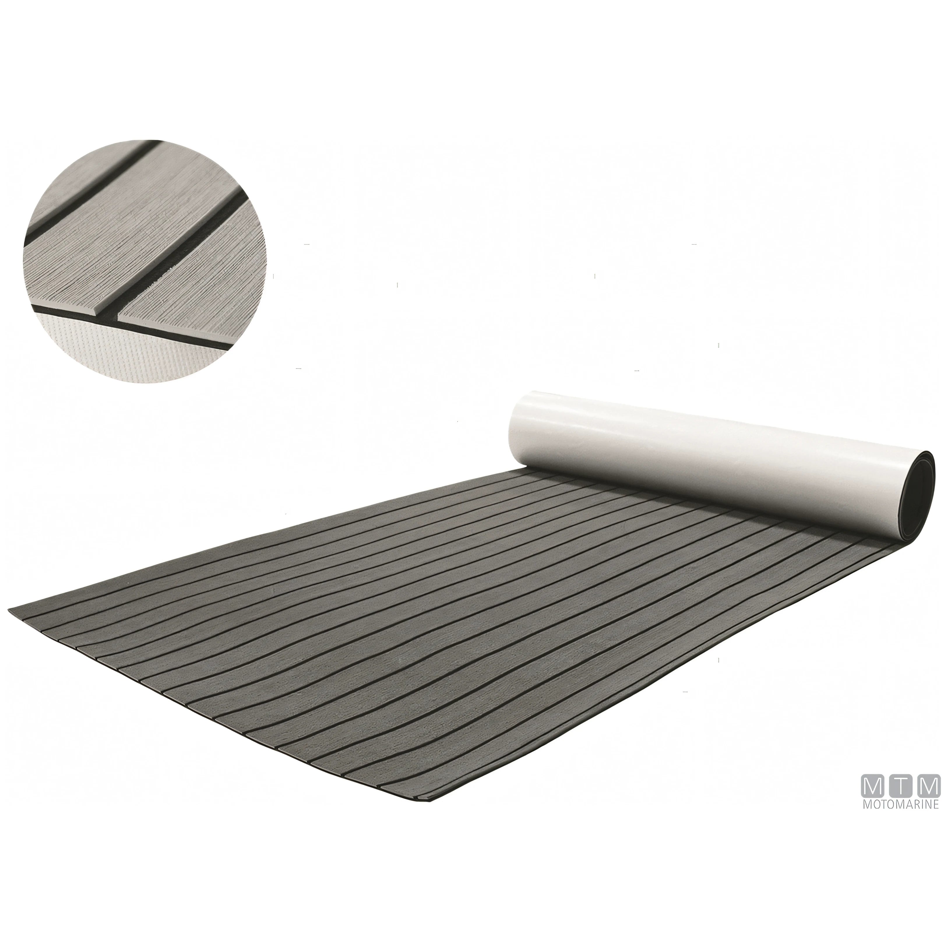 Motomarine rivestimento EVA Deck per pavimentazione nautica — Fresato Grigio - Adesivo 3M