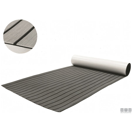 Motomarine rivestimento EVA Deck per pavimentazione nautica — Fresato Grigio - Adesivo 3M
