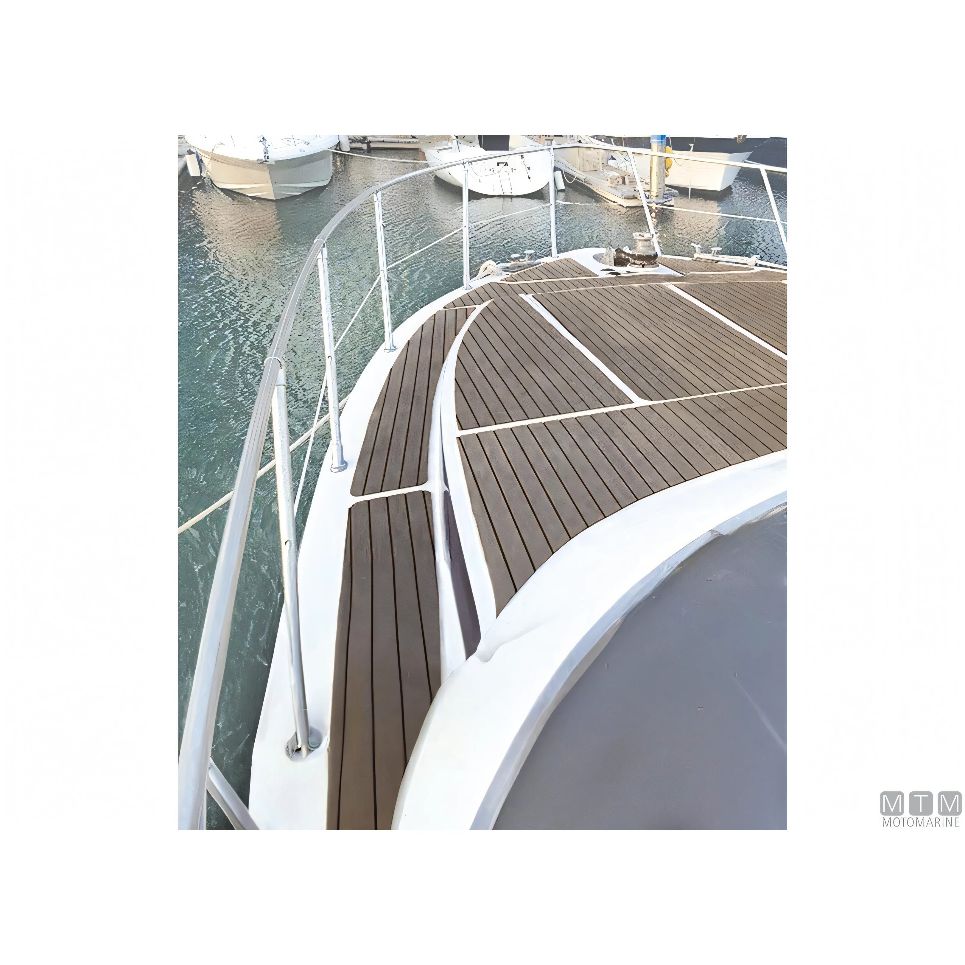 Motomarine rivestimento EVA Deck per pavimentazione nautica — Fresato Grigio - Adesivo 3M