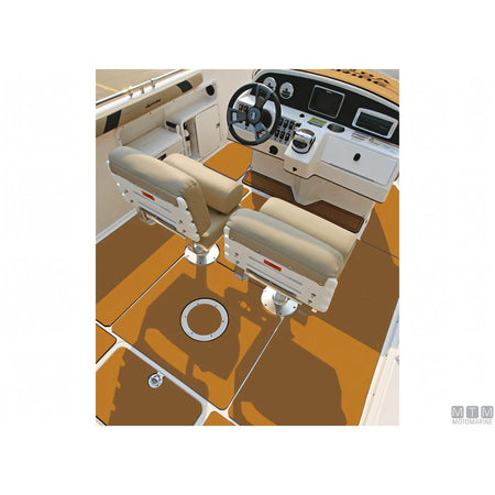 Motomarine rivestimento EVA Deck per pavimentazione nautica — Liscio Teak - Adesivo 3M