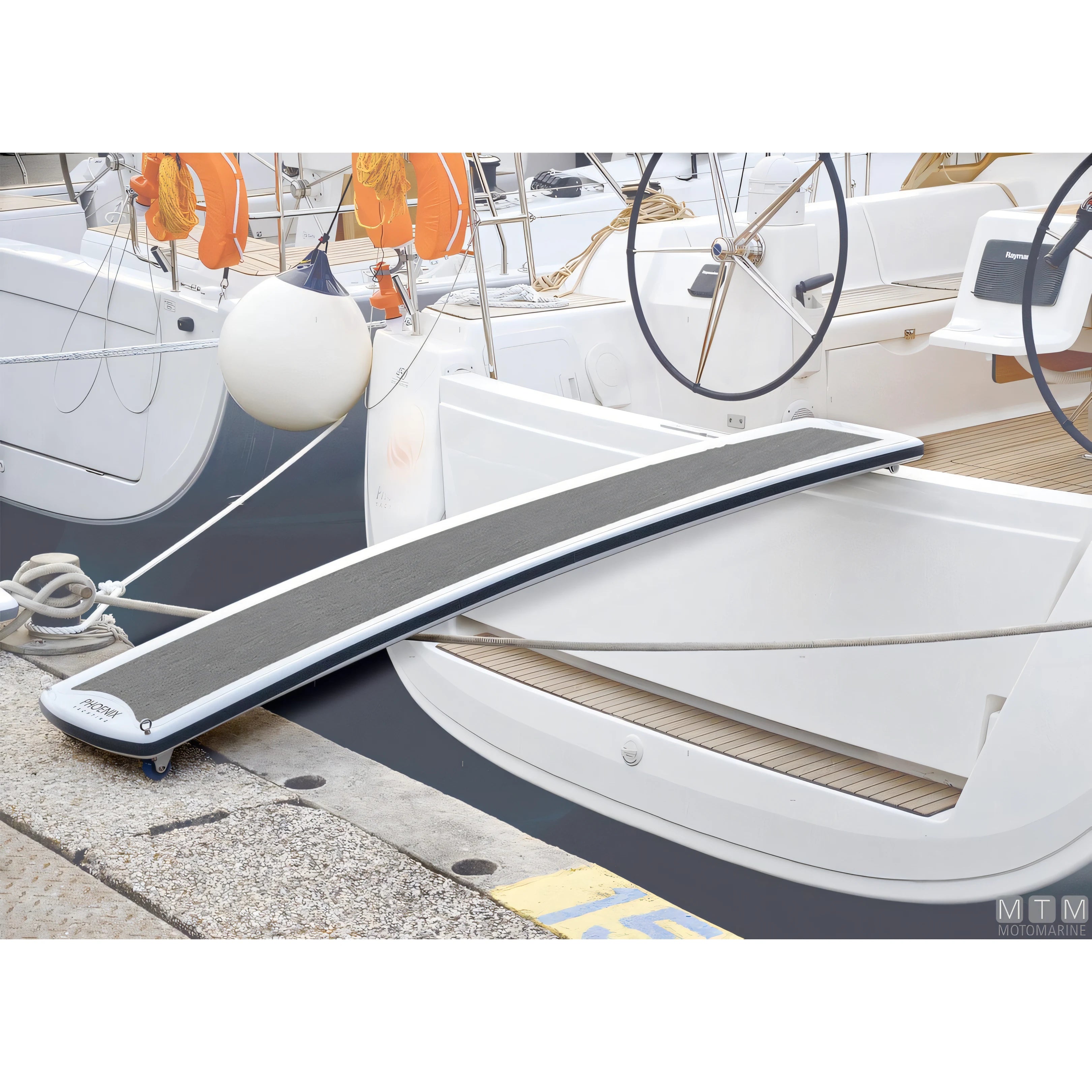Motomarine rivestimento EVA Deck per pavimentazione nautica — Liscio Grigio - Adesivo 3M