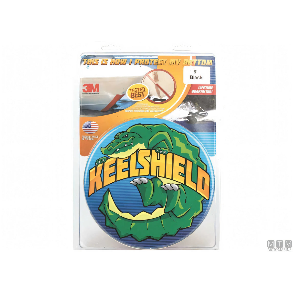 Proteggi chiglia Gator Keelshield 3M adesivo per scafo — 122 cm Nero