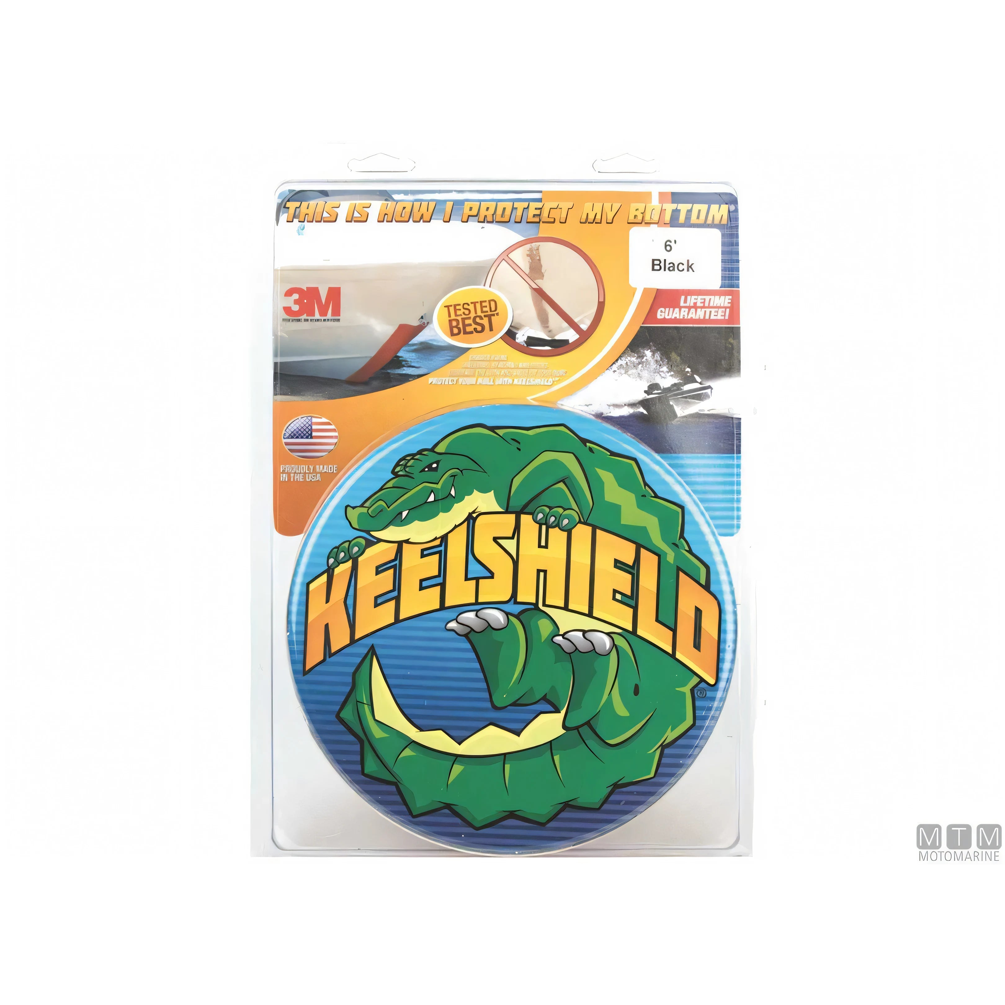 Proteggi chiglia Gator Keelshield 3M adesivo per scafo — 122 cm Nero